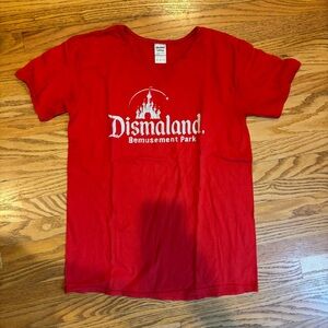 Red Adult Banksy Dismaland T-Shirt